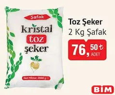 ŞAFAK TOZ ŞEKER 2 KG